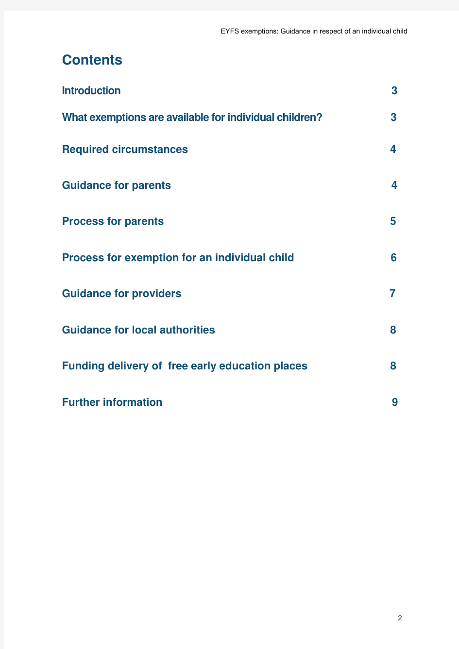 英国早期教育报告 eyfs guidance on exemptions in respect if individual children final 011012