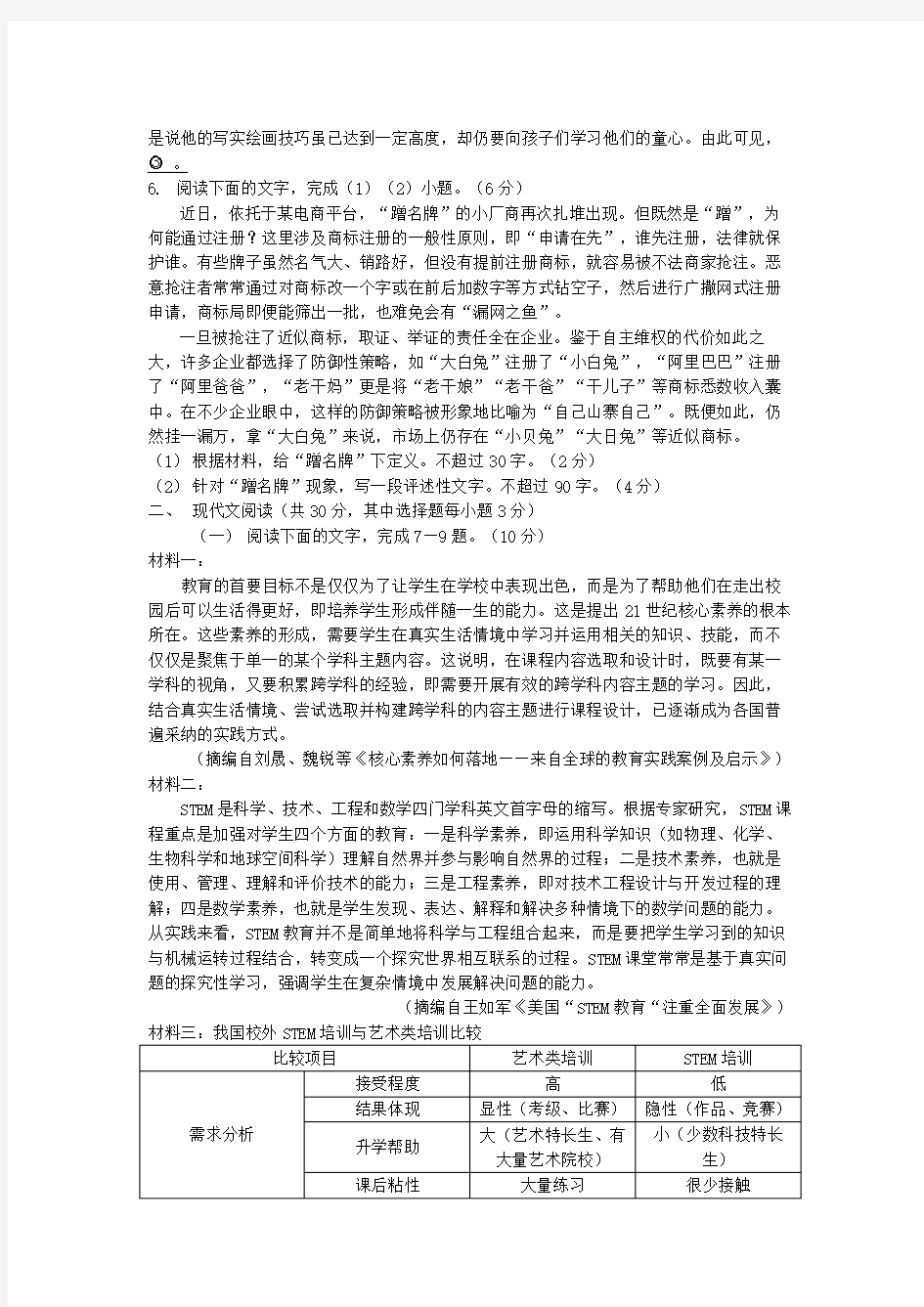 2018学年第一学期杭州市高三年级教学质量检测