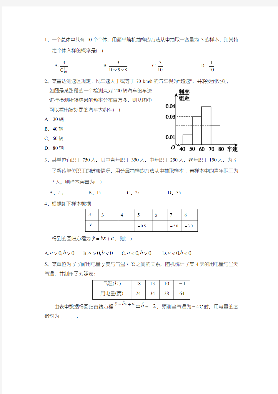 高中数学独立性检验