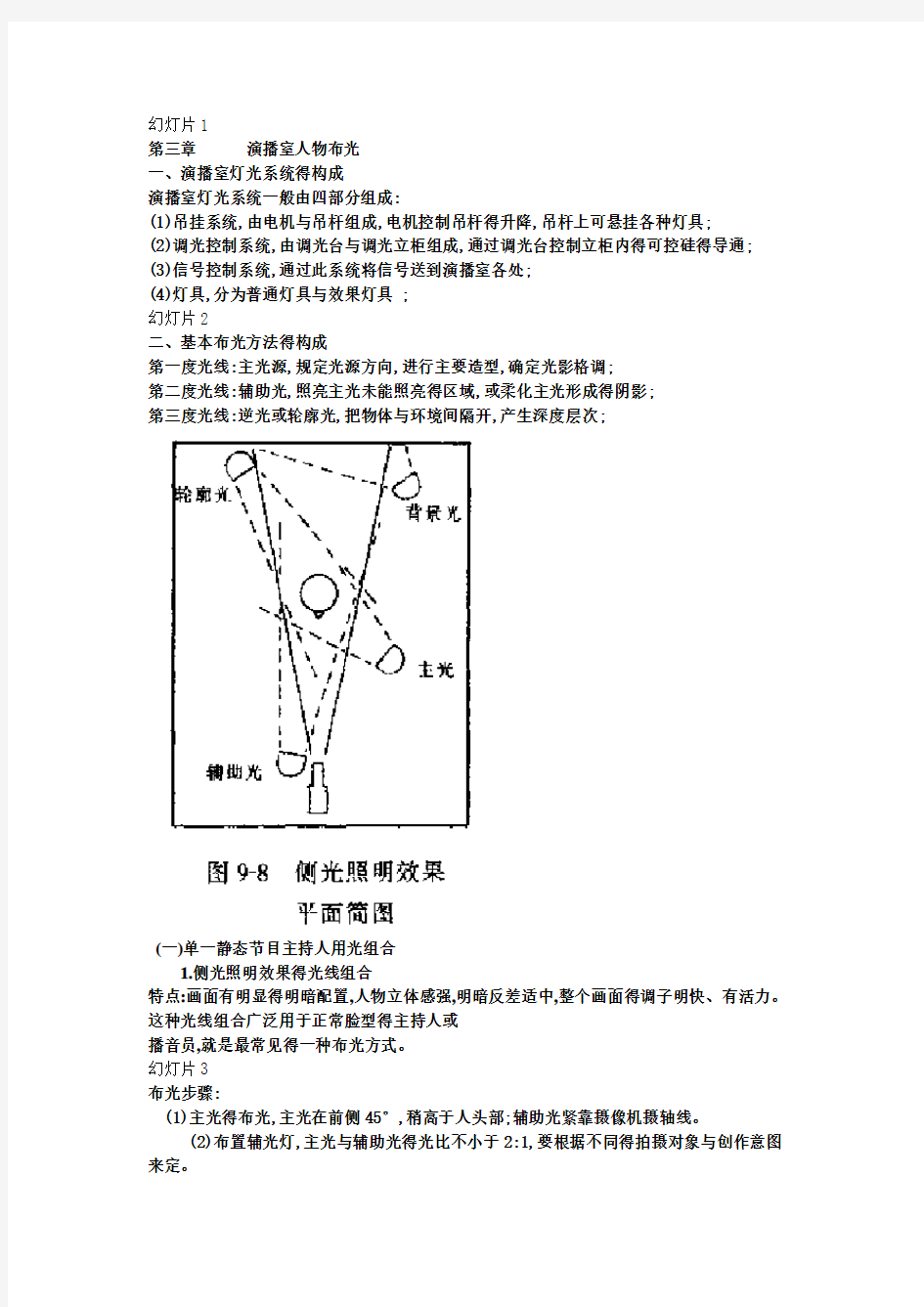 第三章 演播室人物布光