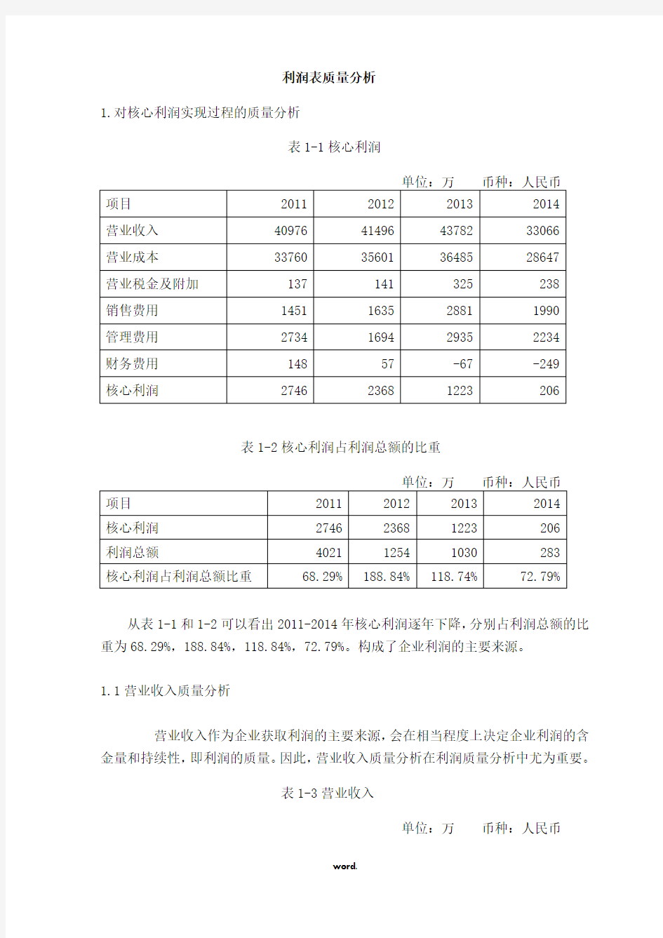 利润表质量分析(精选.)