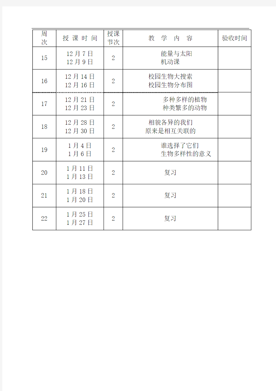 新版教科版六年级上册科学电子教案