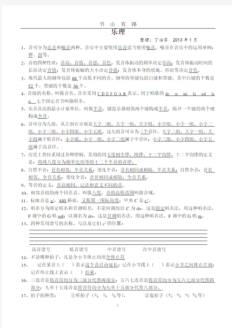 高考乐理知识梳理PDF.pdf