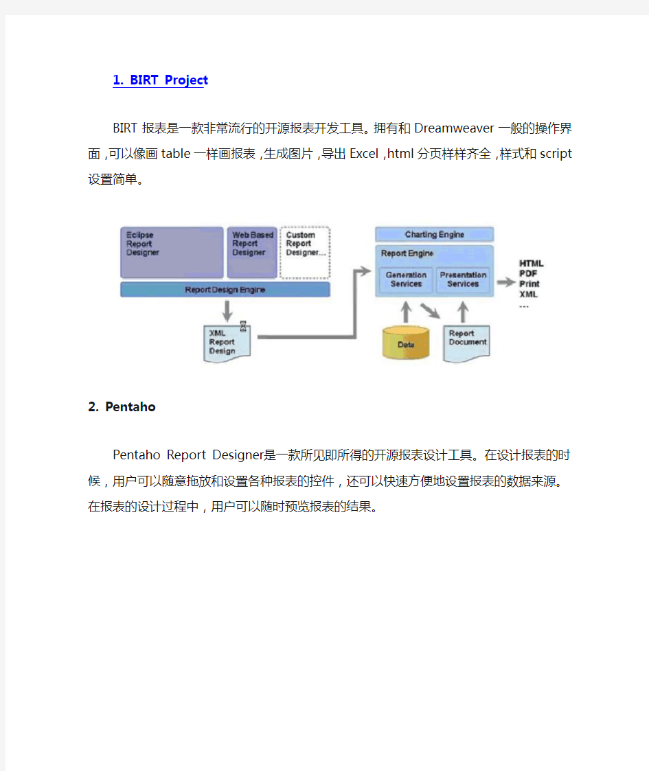 java报表工具介绍