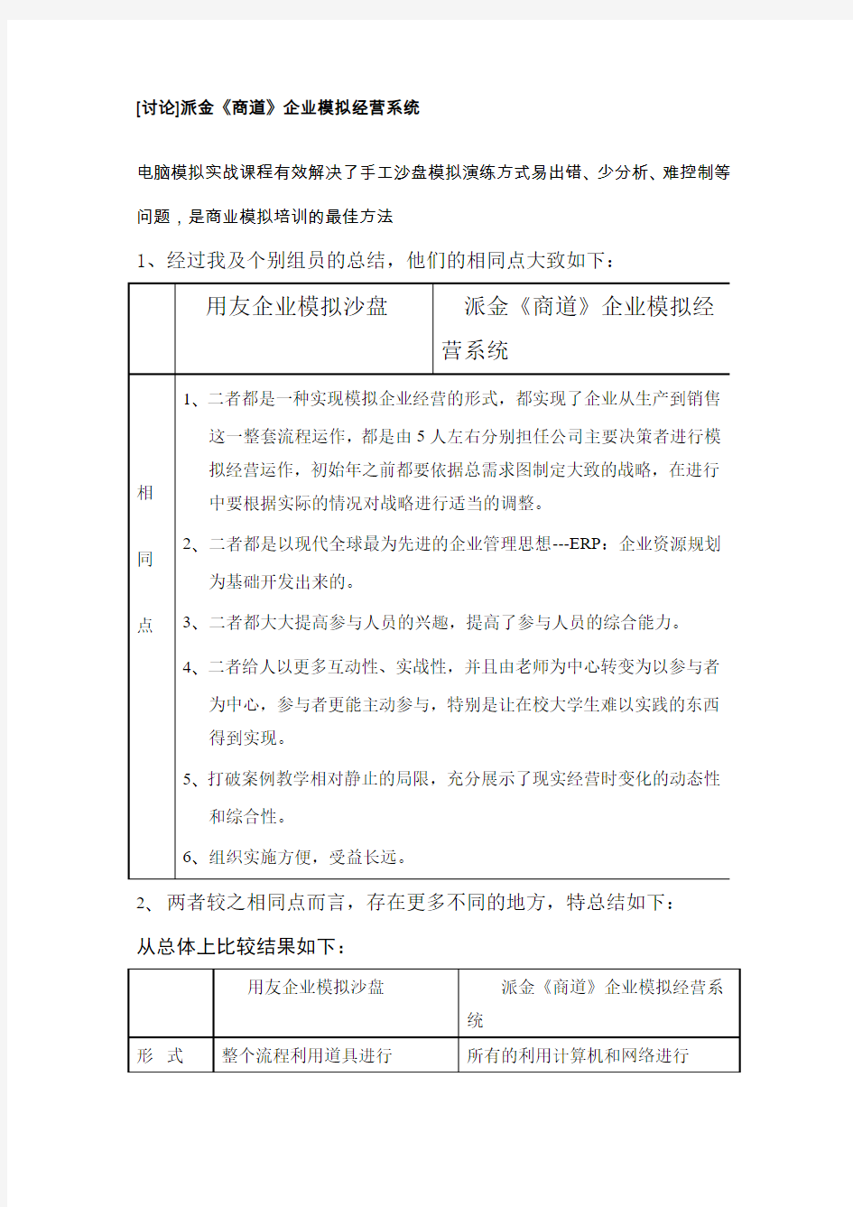 企业模拟经营系统