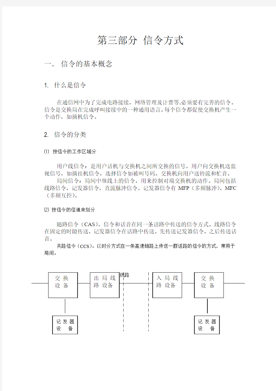 通信基础知识(信令部分)