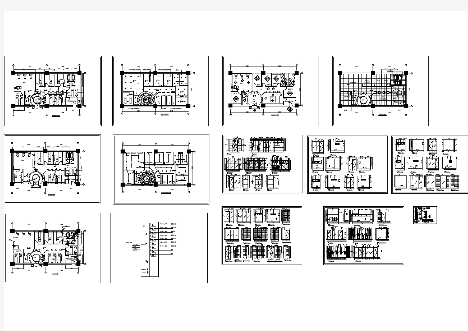 美容院装修设计建筑施工图CAD图纸