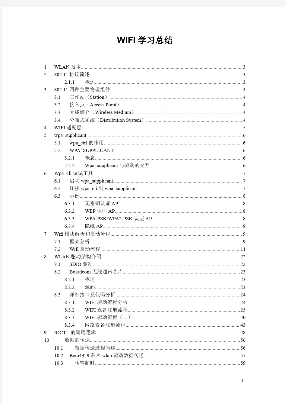 Wifi模块全总结