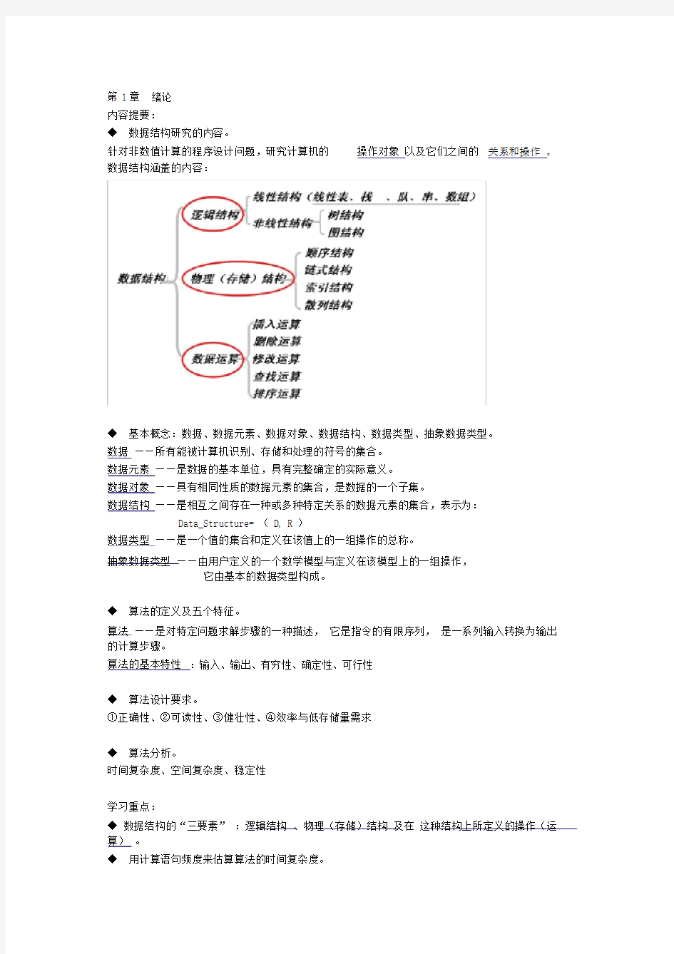 (完整版)数据结构知识点全面总结—精华版.docx