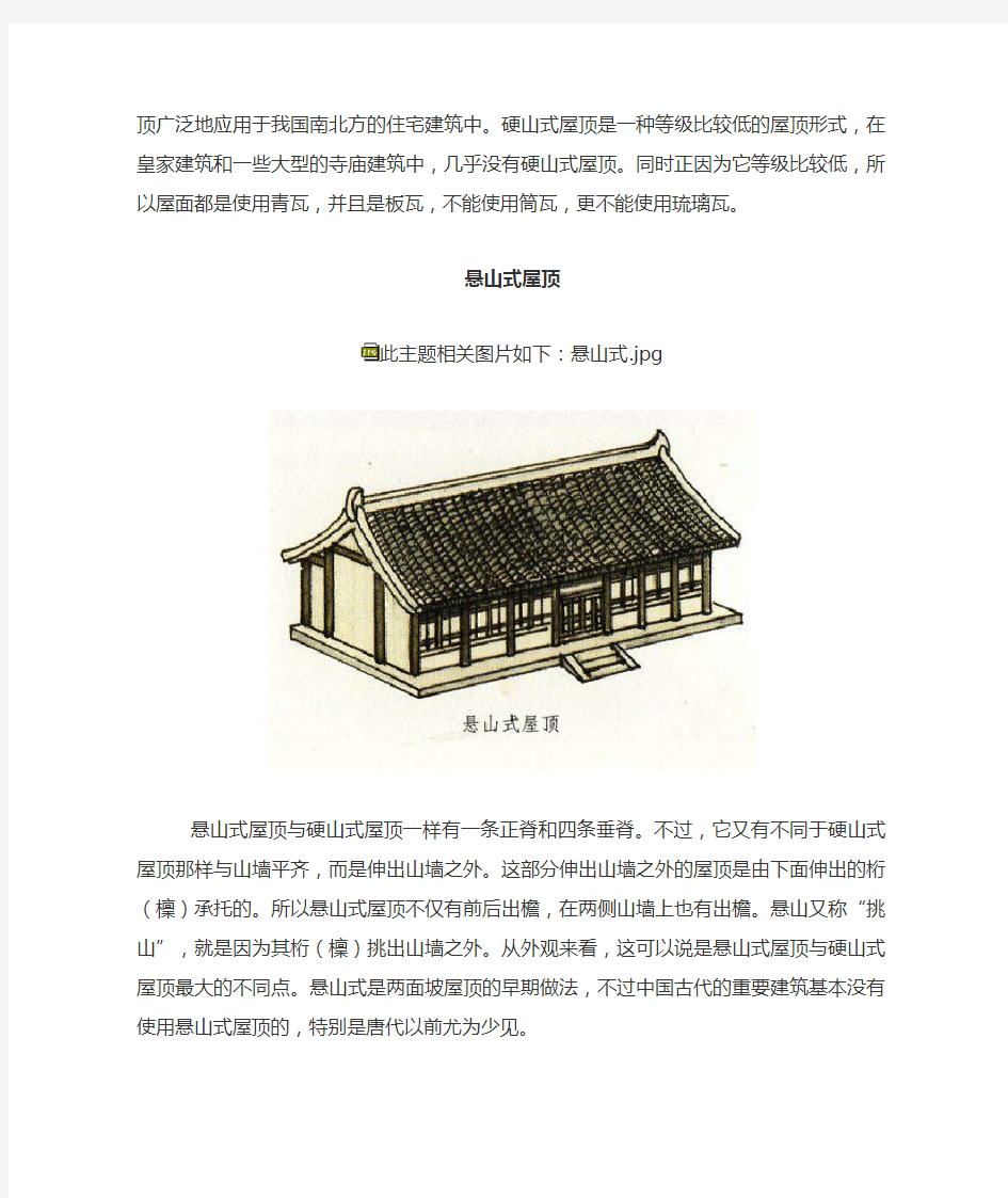 中国古建筑图案详解-屋顶