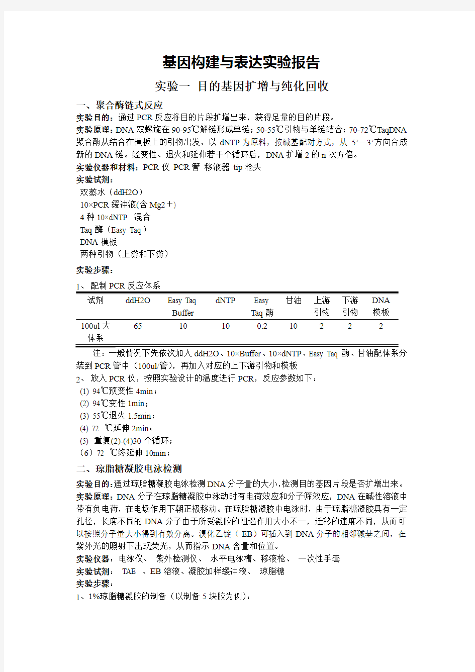 融合蛋白表达实验报告