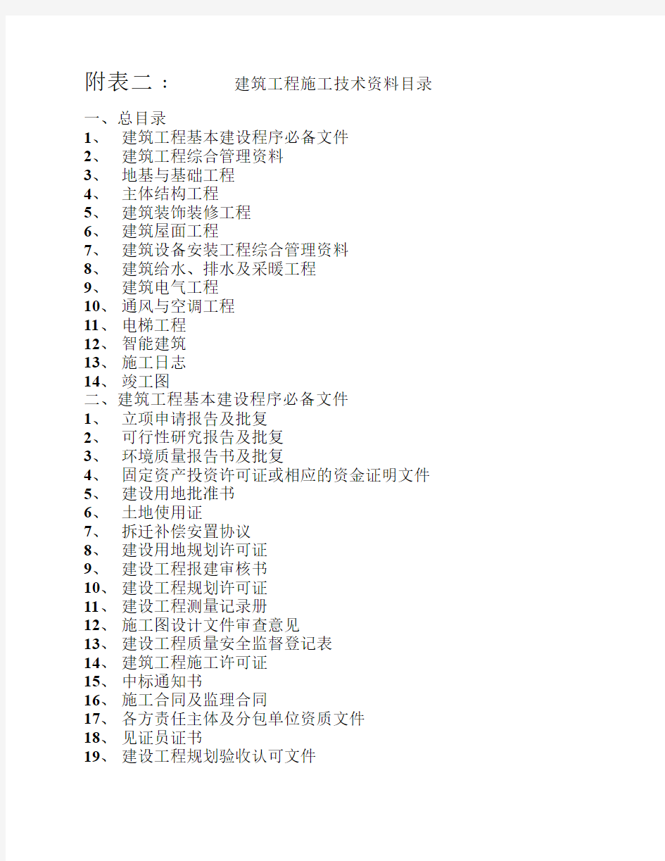 建筑工程施工技术资料(全)