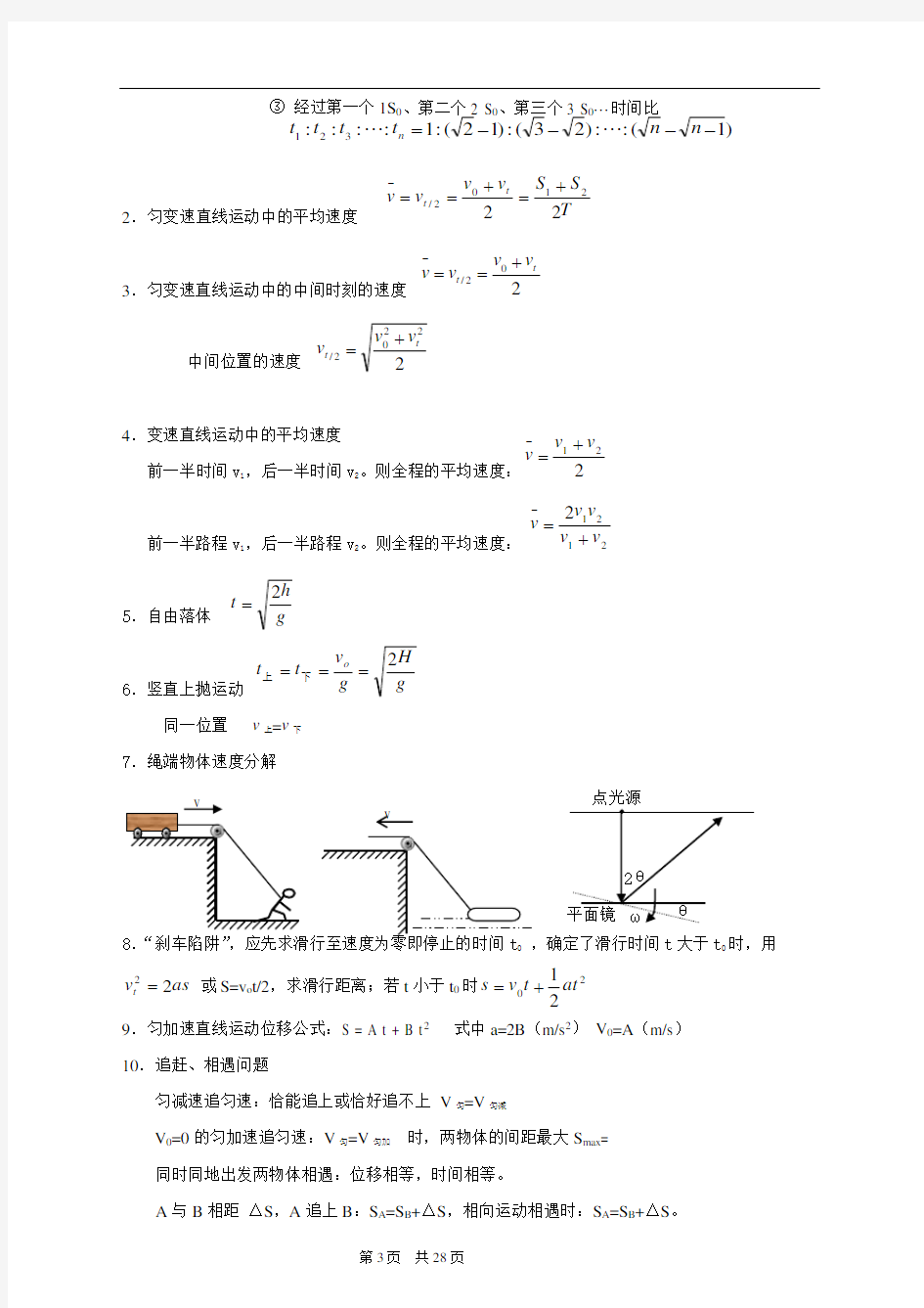 高中物理重要二级结论(全)