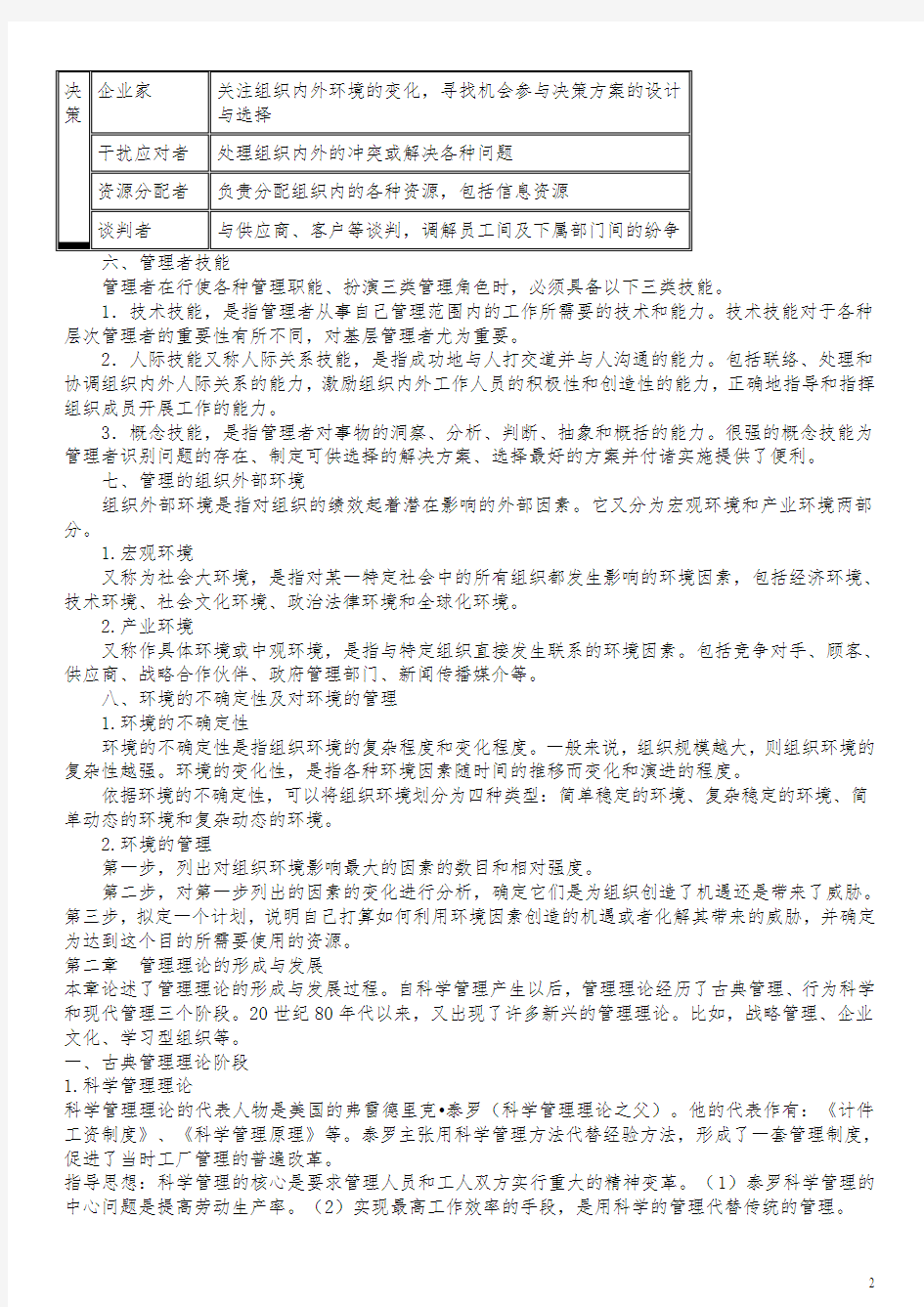 MPA复试(同等学力加试资料)管理学基础知识