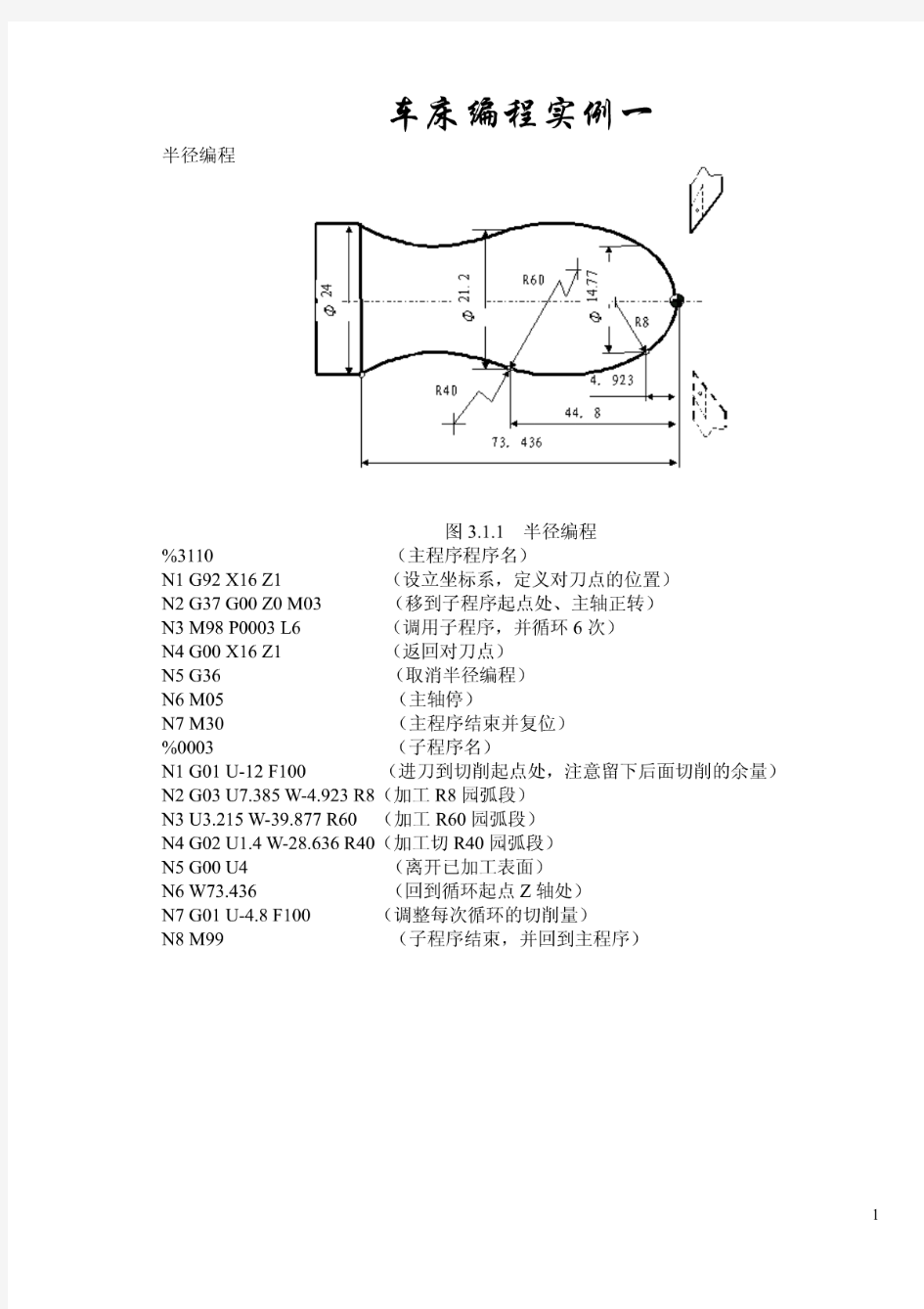 数控车床编程实例详解(30个例子)[1]