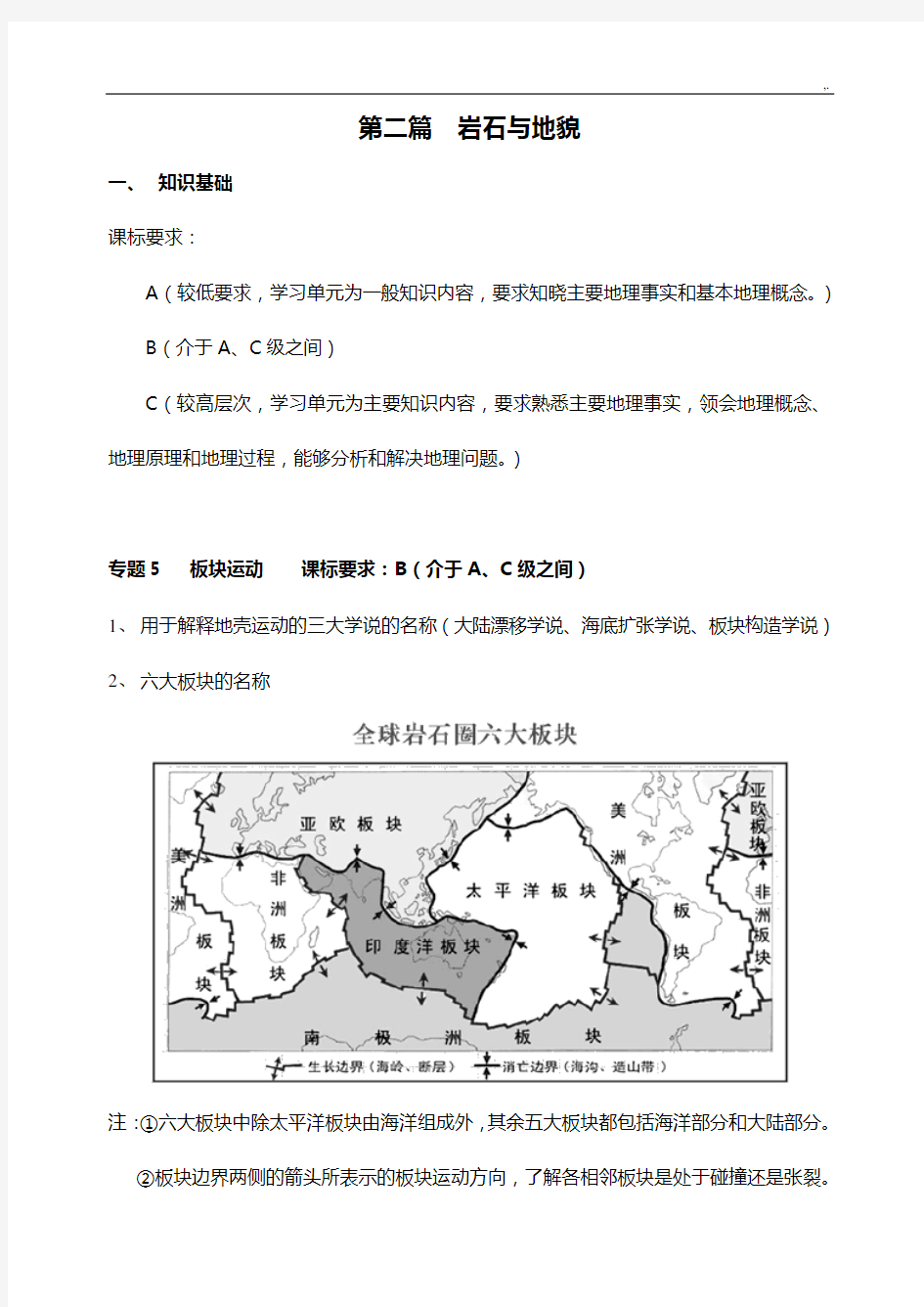 第二篇岩石与地貌规范标准答案