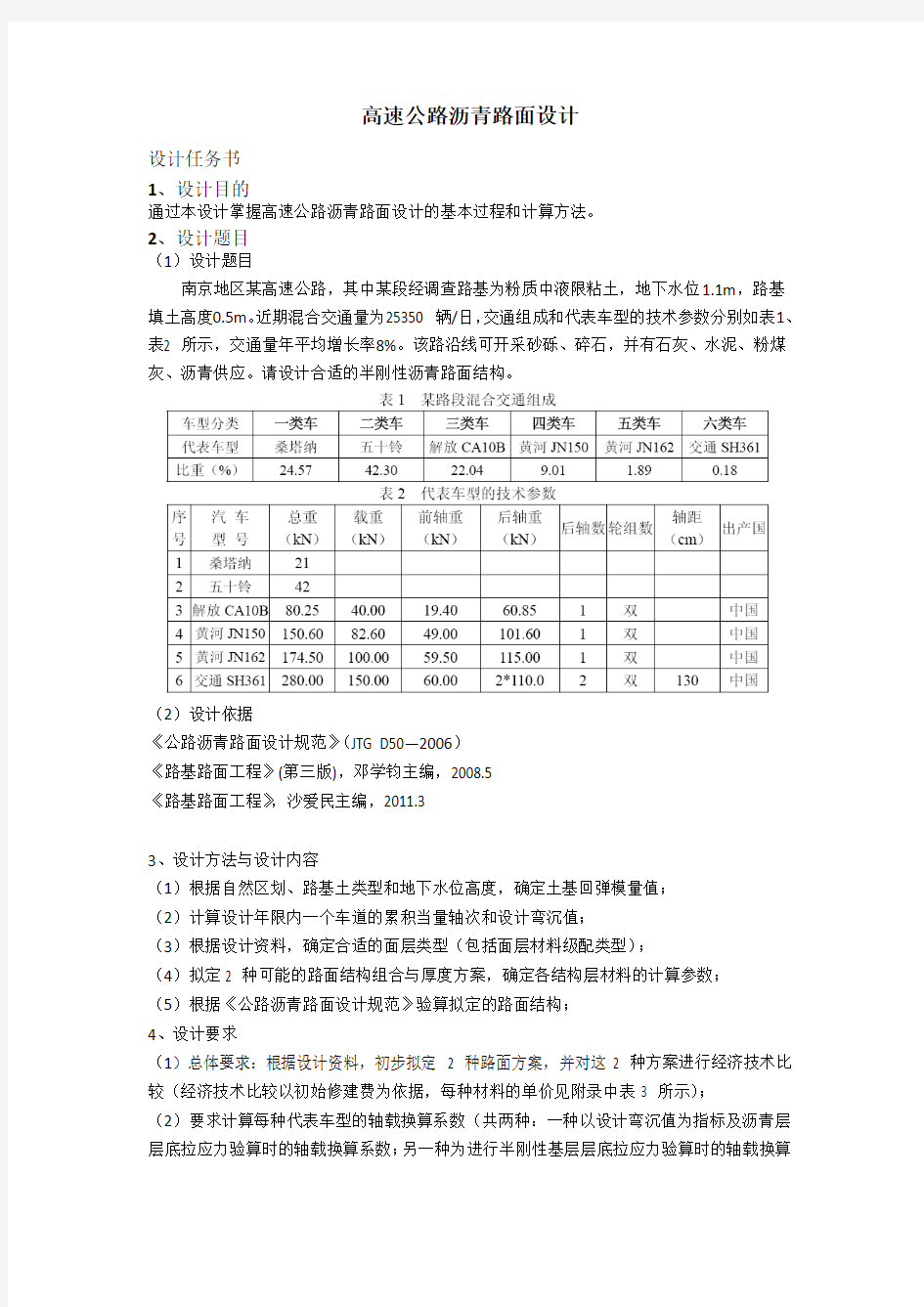 高速公路沥青路面设计