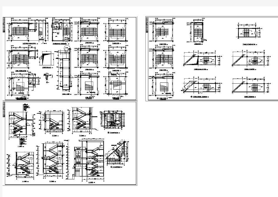 详细楼梯建筑结构cad设计施工图
