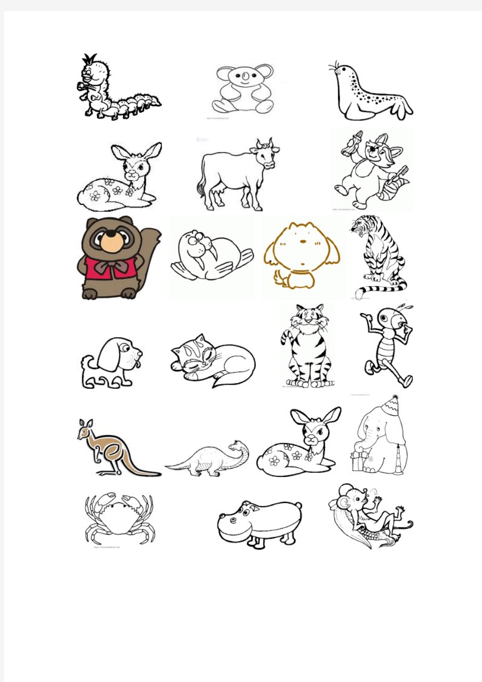 【免费下载】可爱小动物简笔画