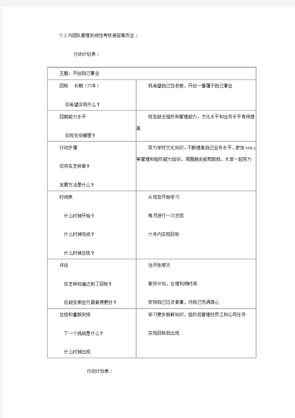 个人与团队管理答案