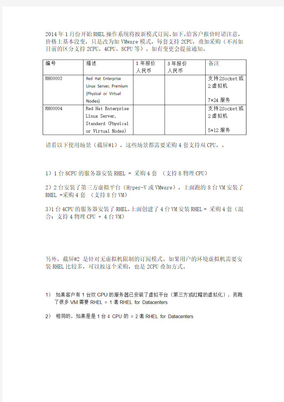 2014年红帽新销售模式