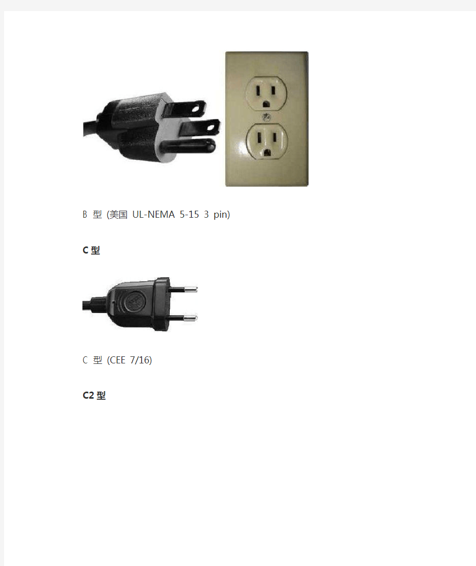 世界各国电源插头插座形式7