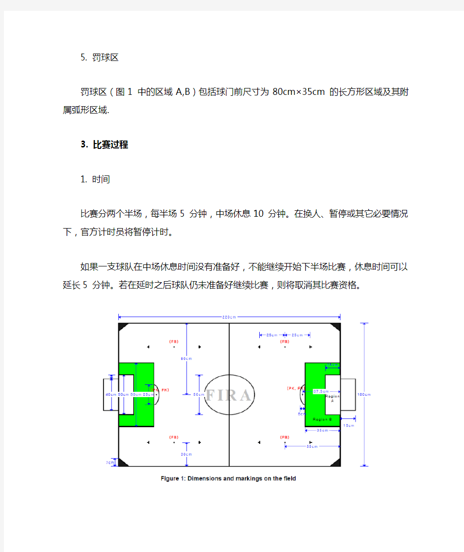 FIRA仿真型机器人足球(Simuro5v5)比赛规则中文版