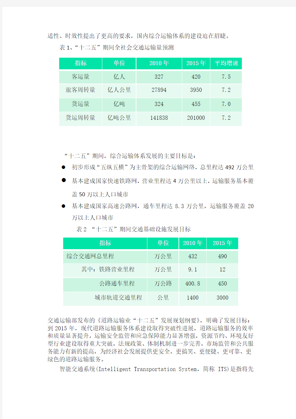 智能交通发展趋势