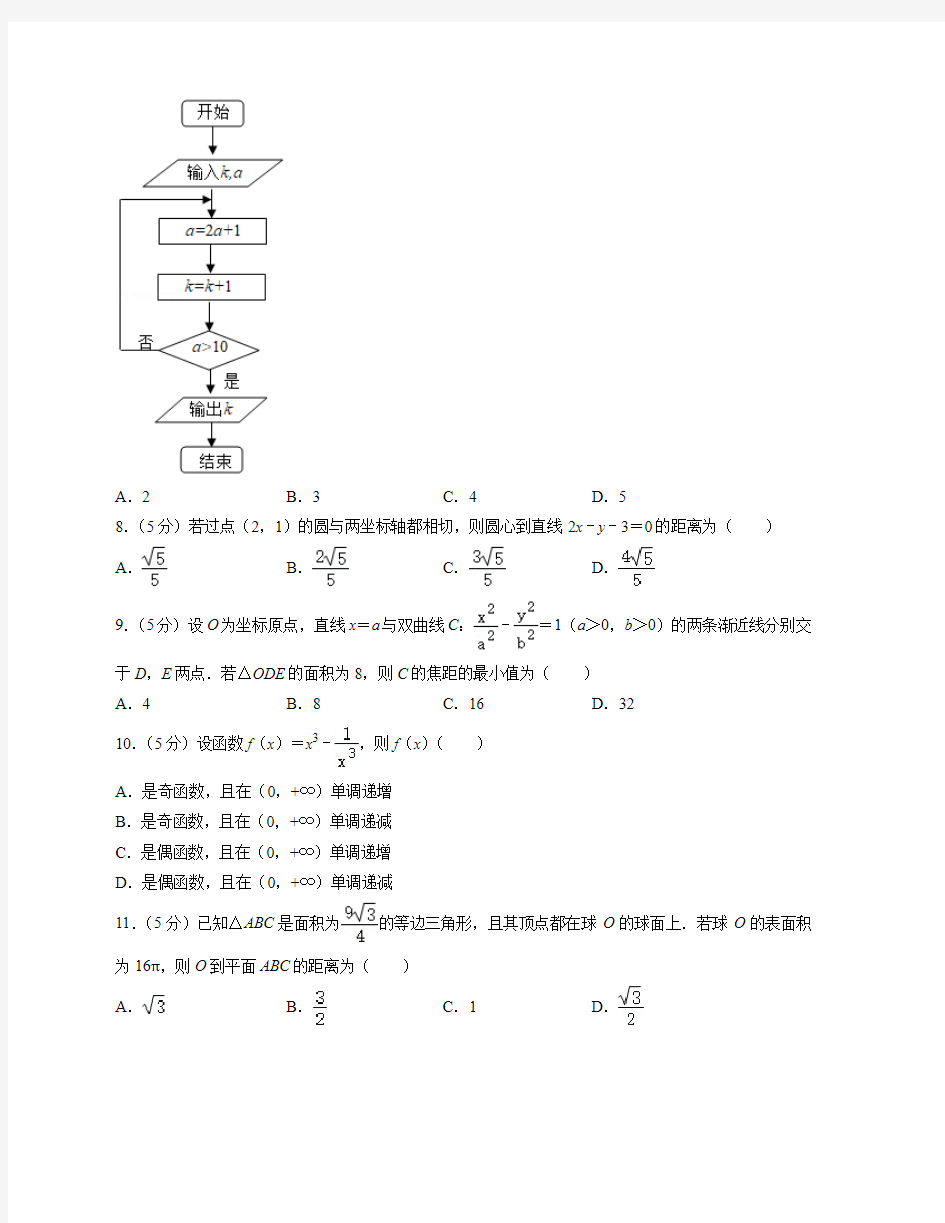 2020年重庆市高考数学试卷文科(新课标2)(附答案及详细解析)