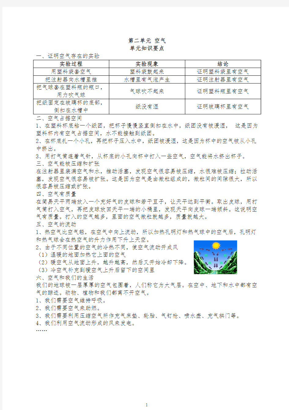 教科版小学科学新三年级上册科学第2单元知识要点