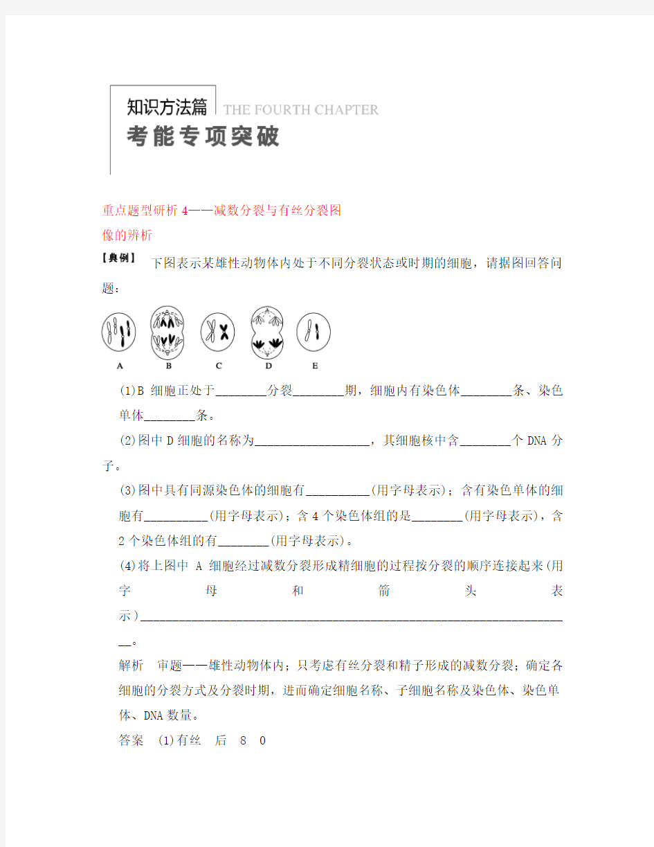 【步步高】2020高考生物大一轮复习 第四单元 考能项突破