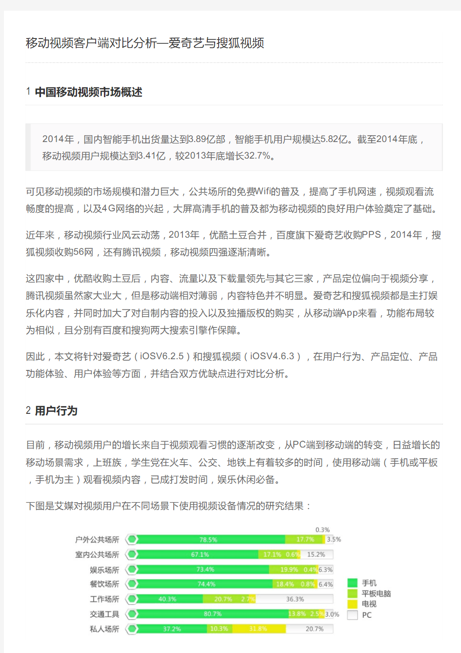 移动视频客户端对比分析—爱奇艺与搜狐视频