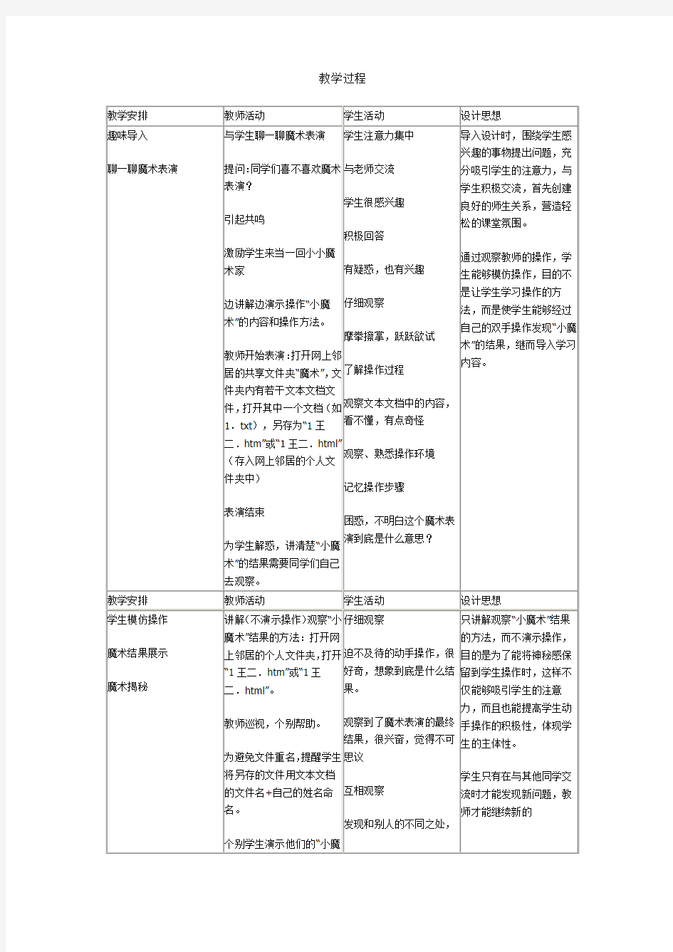 初学HTML语言教学设计