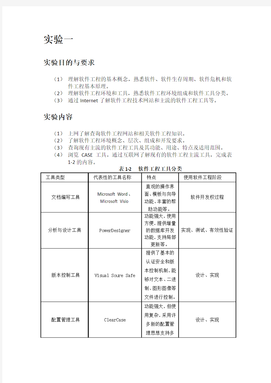 软件工程工具分类