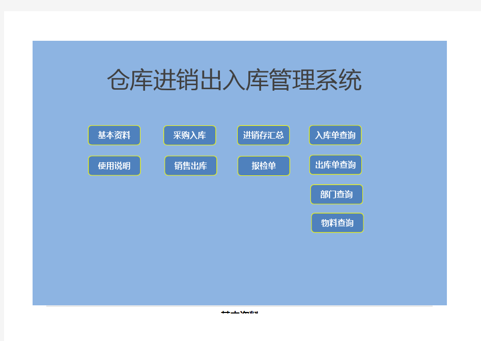 仓库进销出入库管理系统