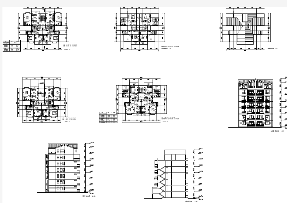 简单实用的住宅小区全套建筑施工图