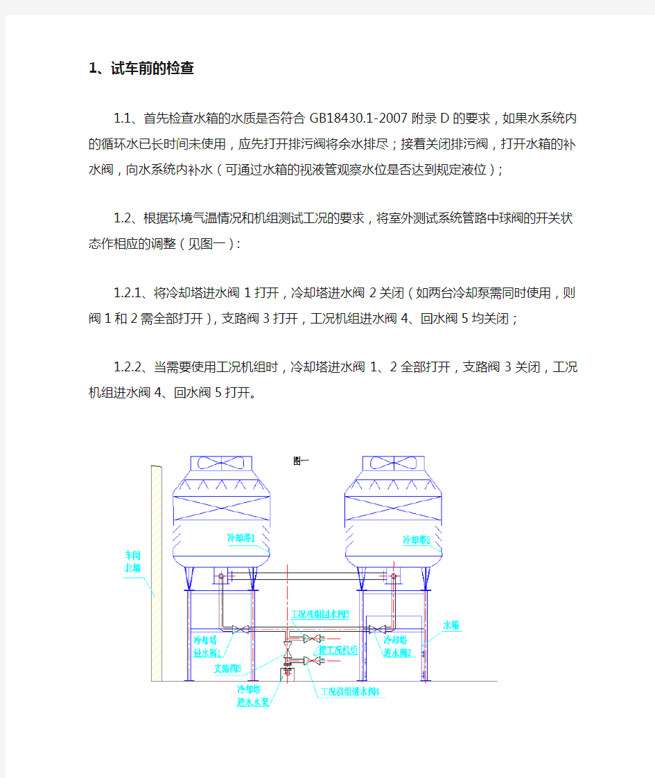 水冷冷水机组开机测试测试操作流程上课讲义