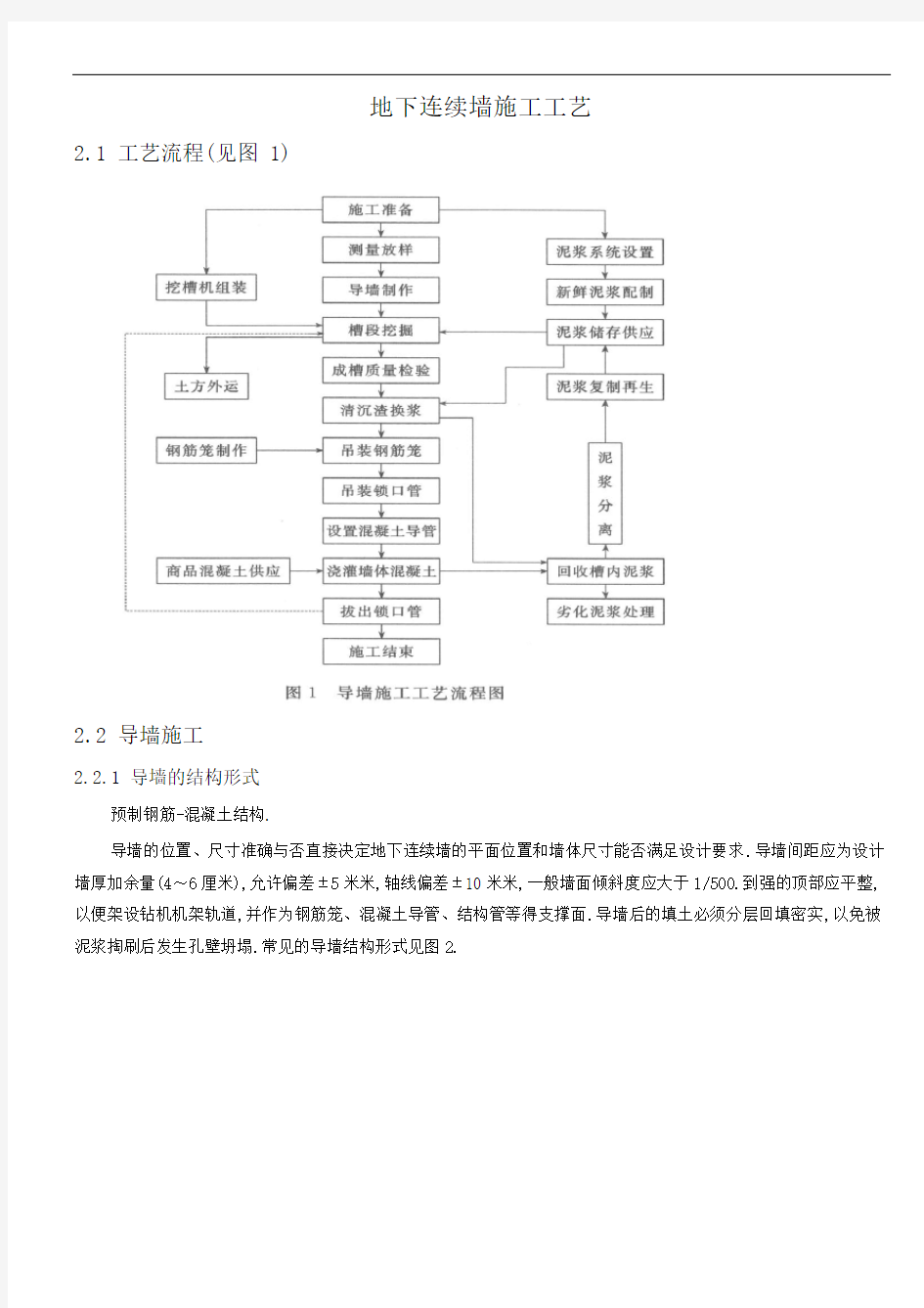 地下连续墙施工工艺[详细]