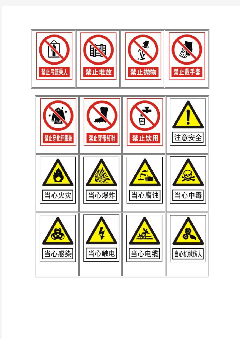 建筑施工现场安全警示牌标示(标志图片)86368
