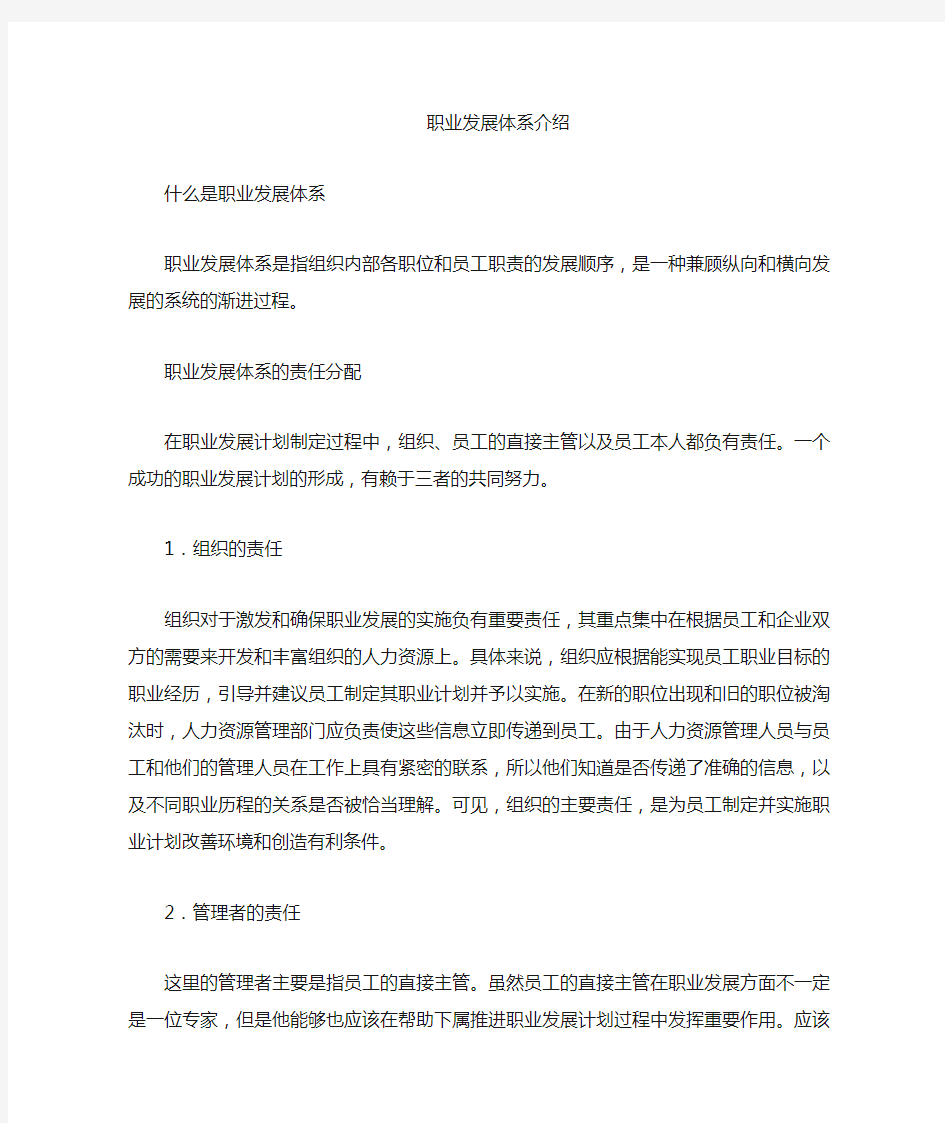 职业发展体系简单介绍