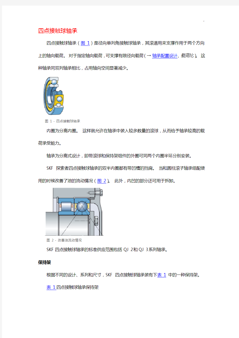 SKF四点接触球轴承