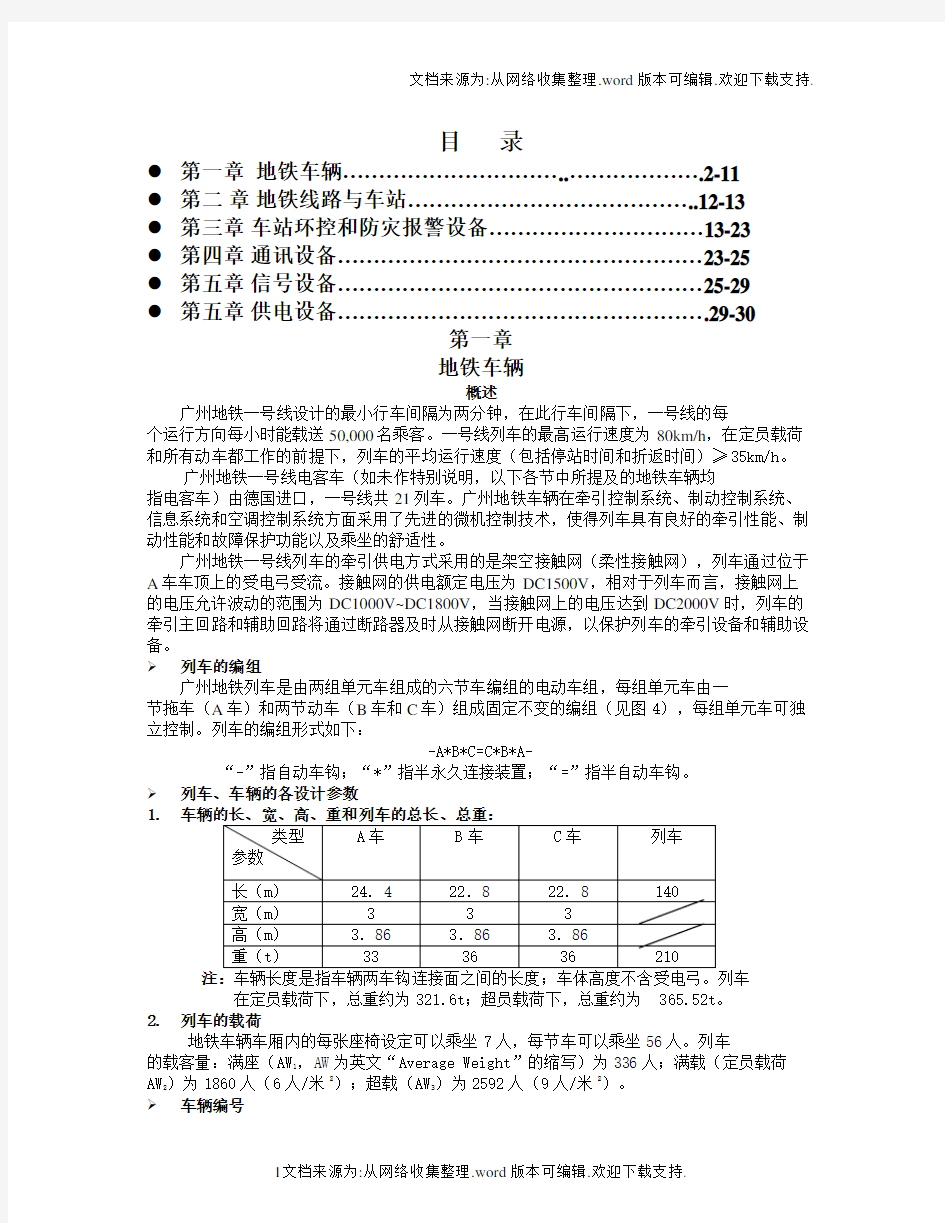 站务员岗前培训教材(地铁专业知识)