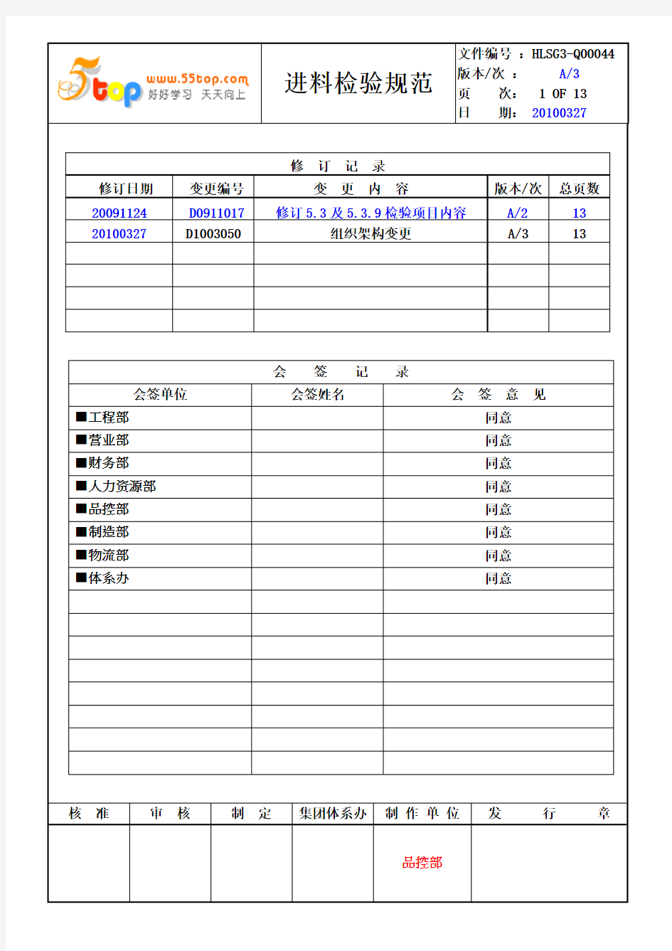 连接器进料检验规范