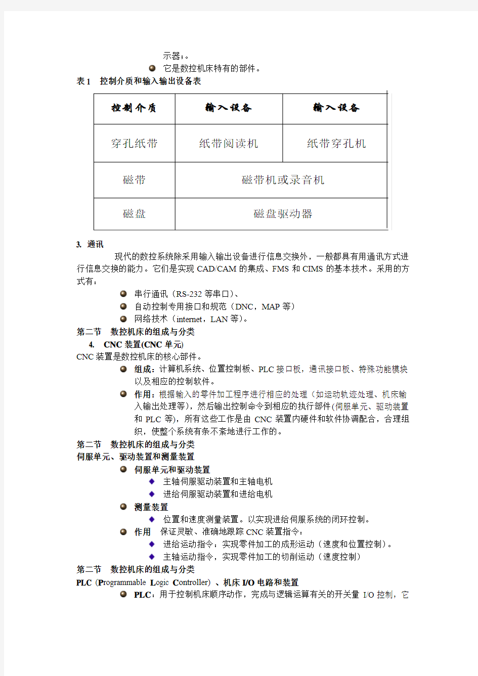 数控机床基础