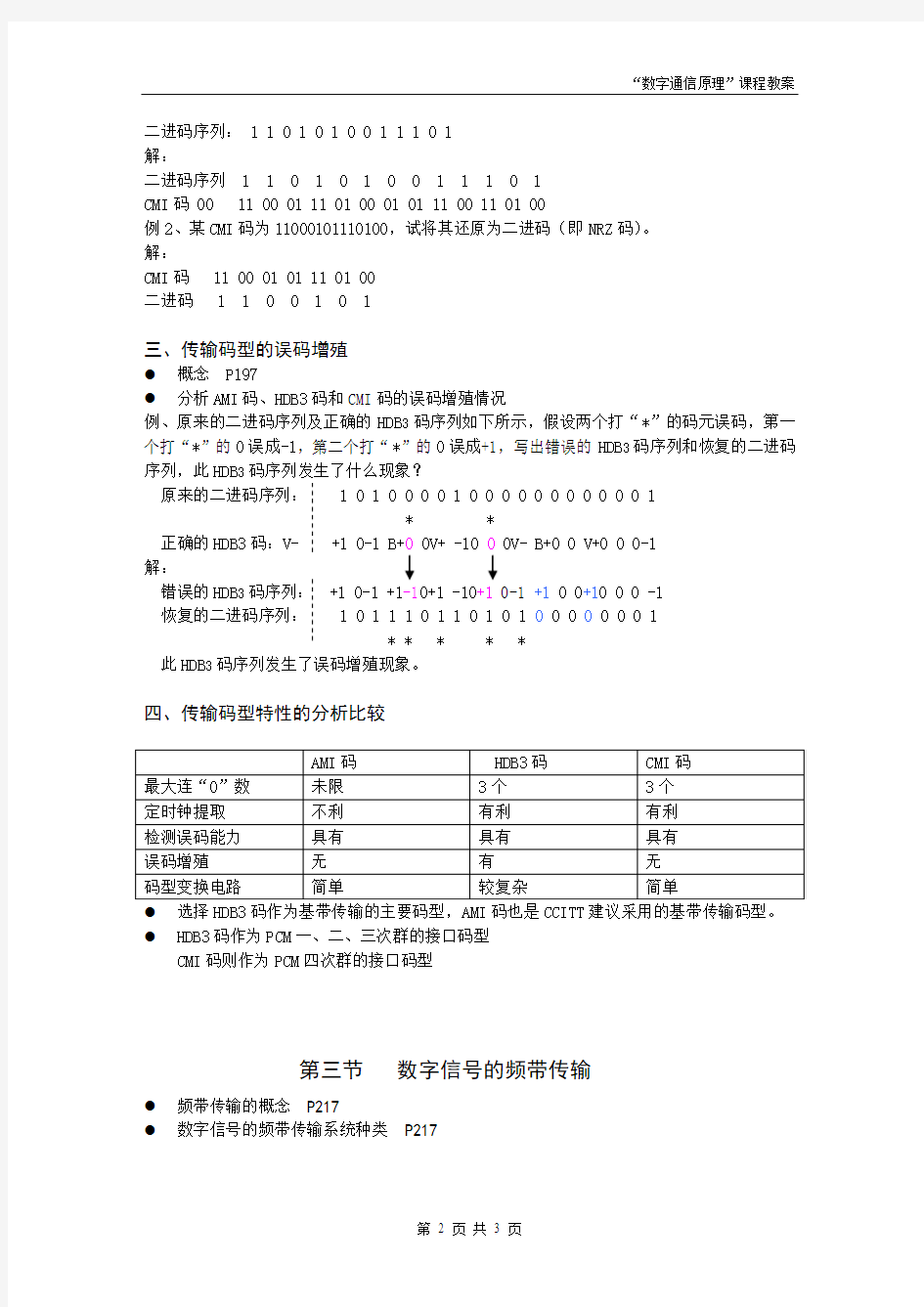 数字信号的传输