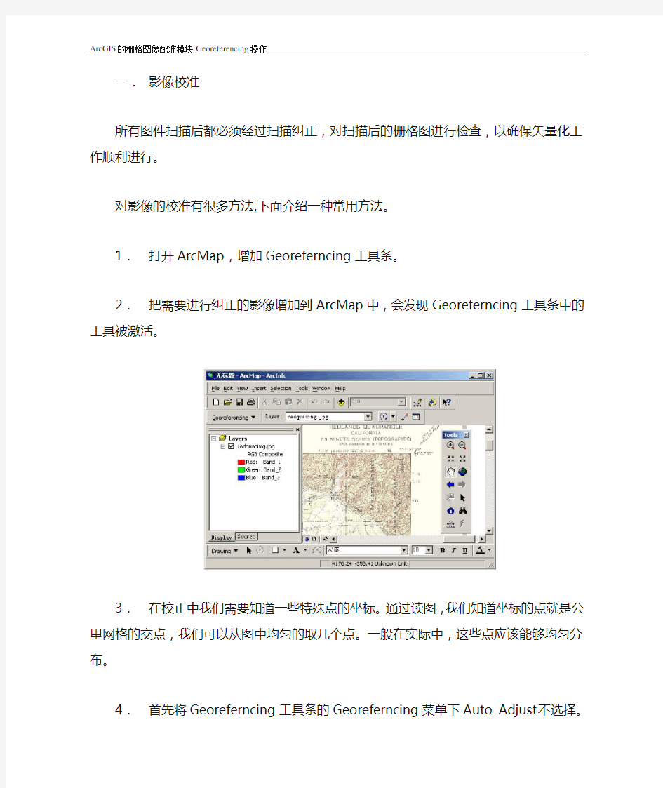 ArcGIS的栅格图像配准