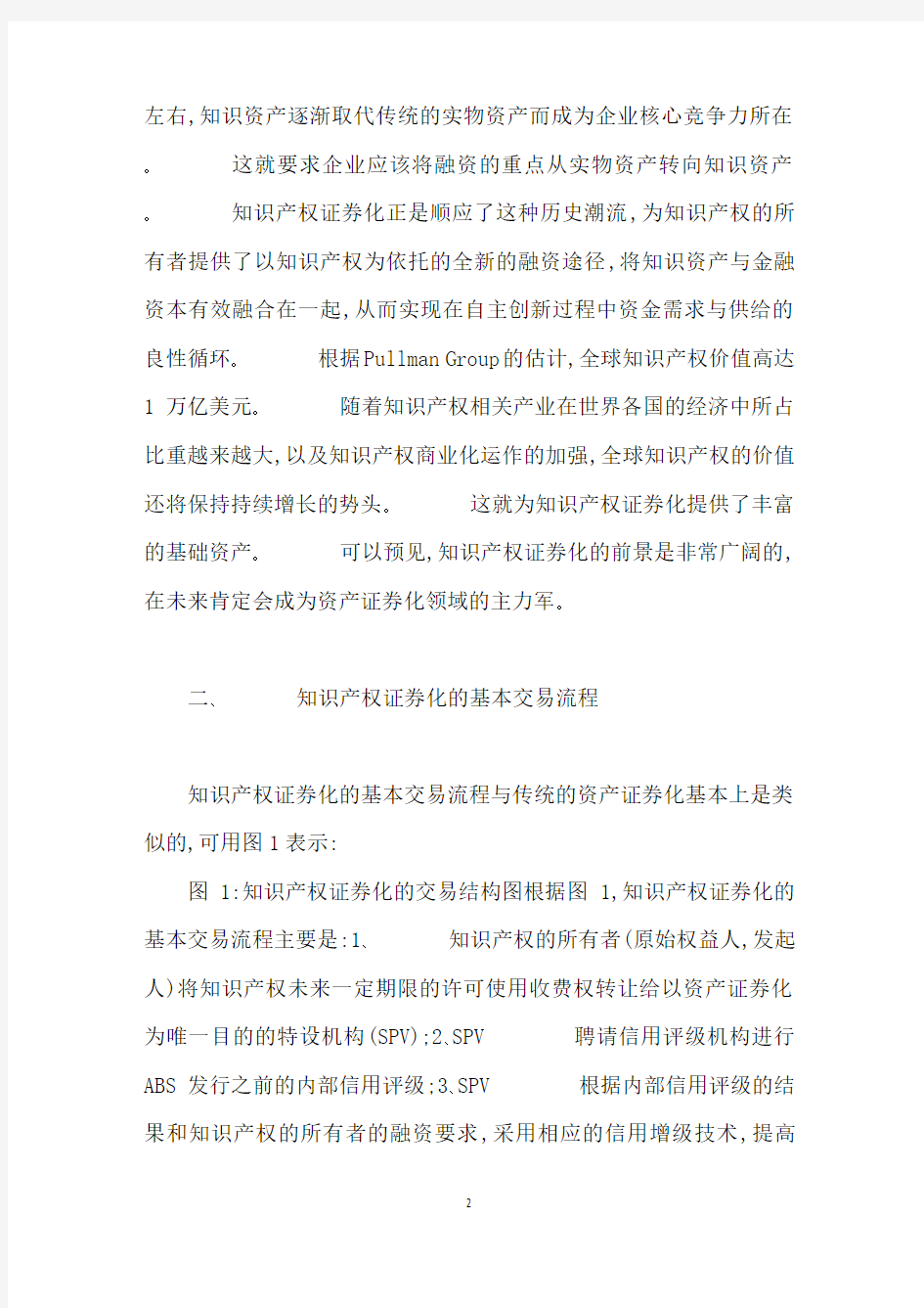 知识产权证券化：知识产权融资的有效途径