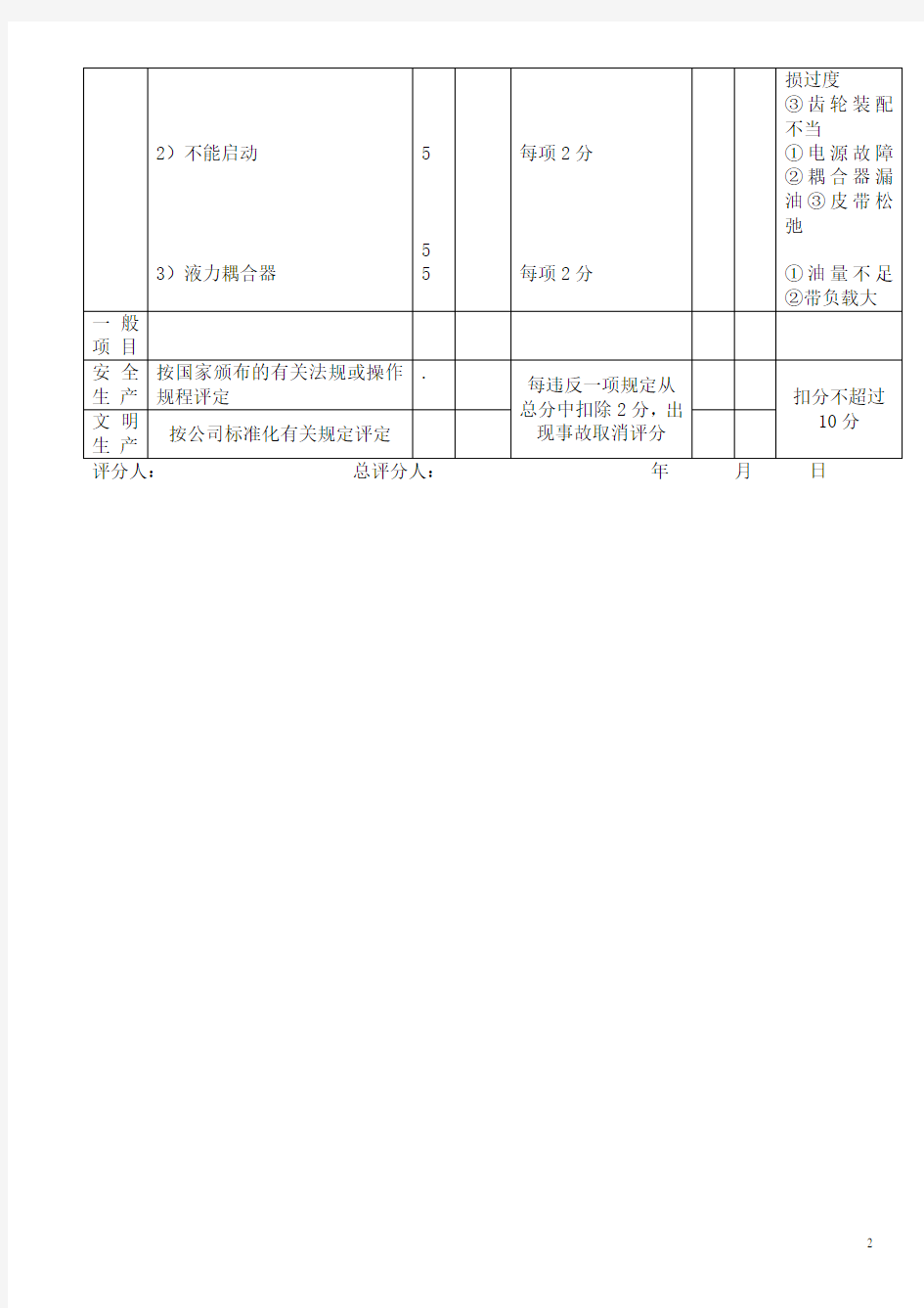 中级输送机操作工技能试题