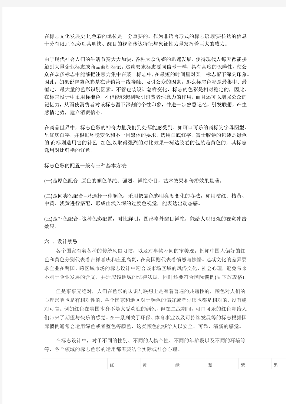 品牌标识中颜色的应用