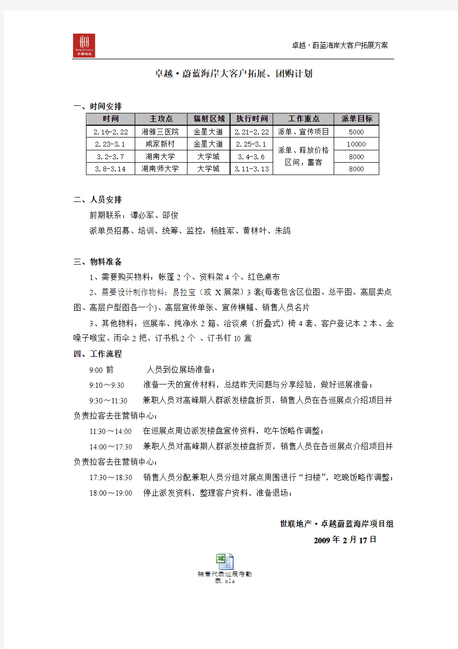 20090217卓越_蔚蓝海岸大客户拓展、团购